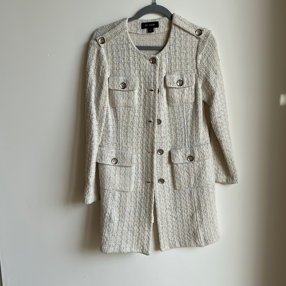 St.John jacket size 8 used cream